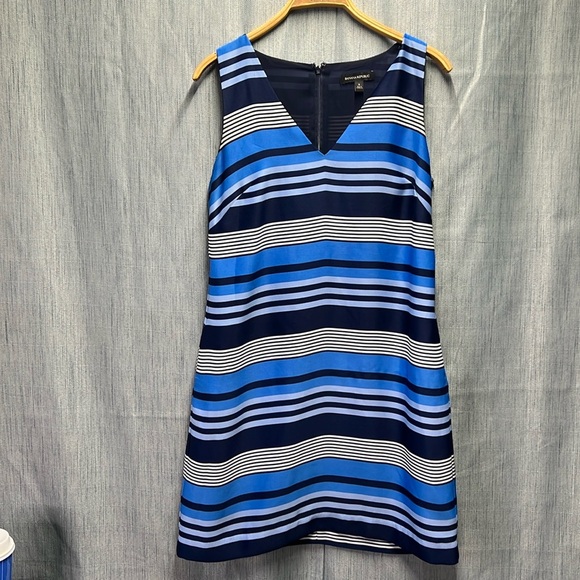 Banana Republic blue striped dress size 6 - Picture 1 of 8